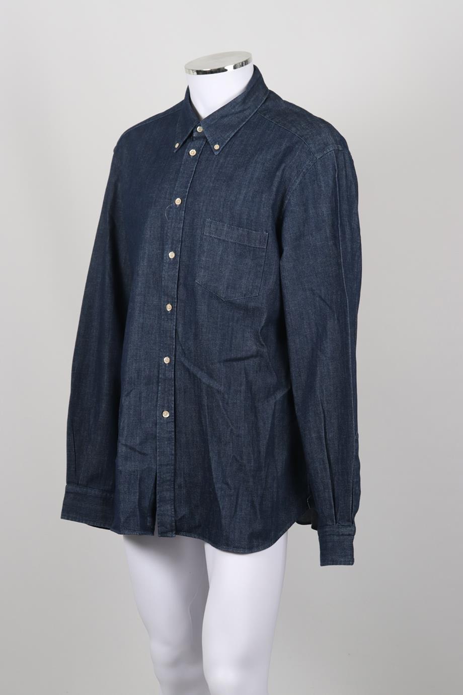 BOGLIOLI MEN'S COTTON CHAMBRAY SHIRT UK/US CHEST 46