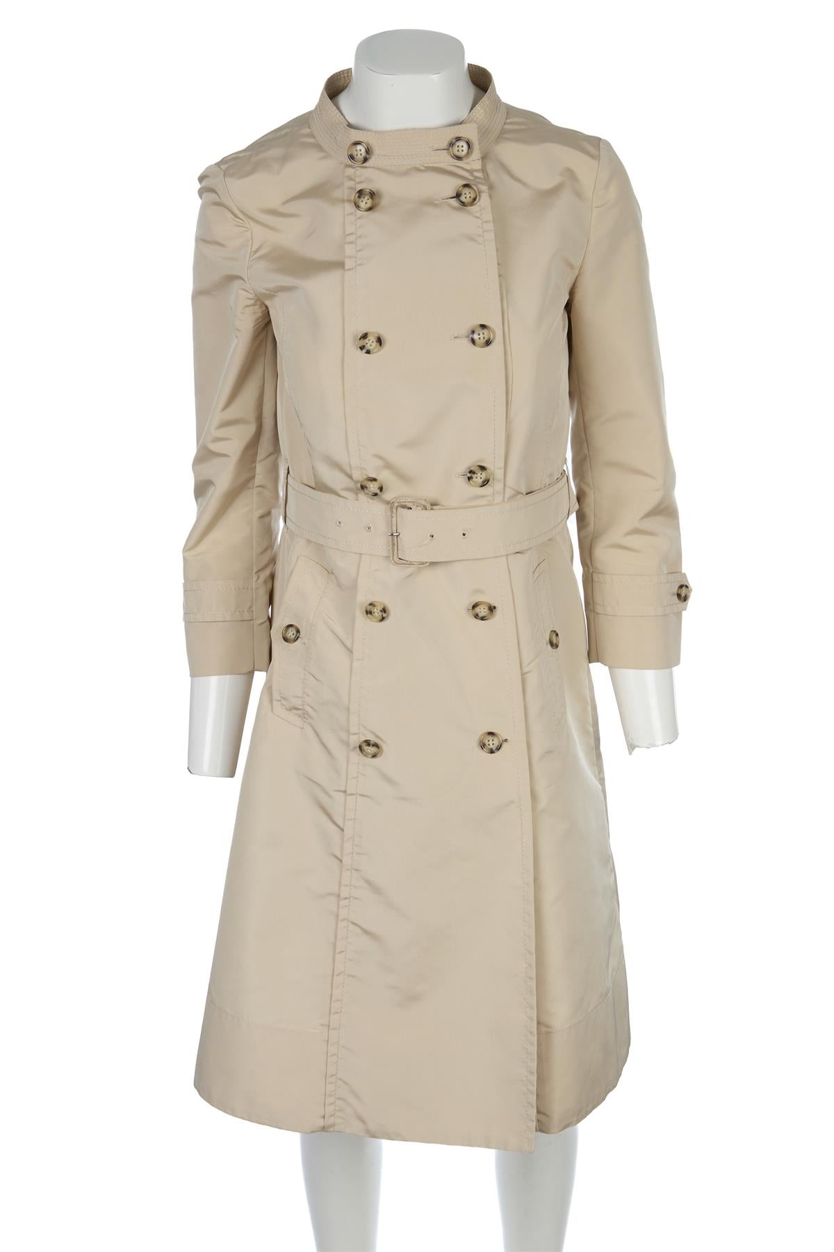 PRADA BEIGE SHELL TRENCH COAT IT 40 UK 8