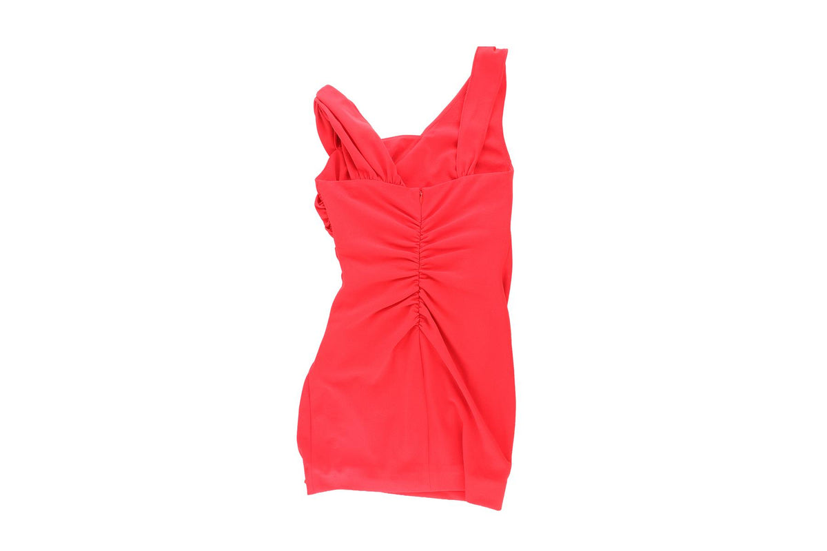 FOR LOVE & LEMONS RED CREPE MINI DRESS XSMALL