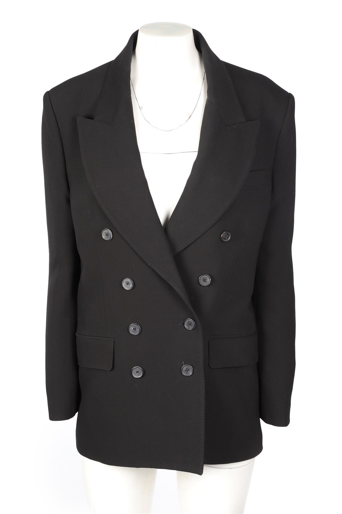 KHAITE BLACK WOOL BLAZER US 2 UK 6
