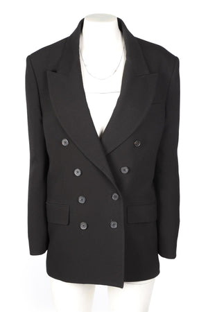 KHAITE BLACK WOOL BLAZER US 2 UK 6
