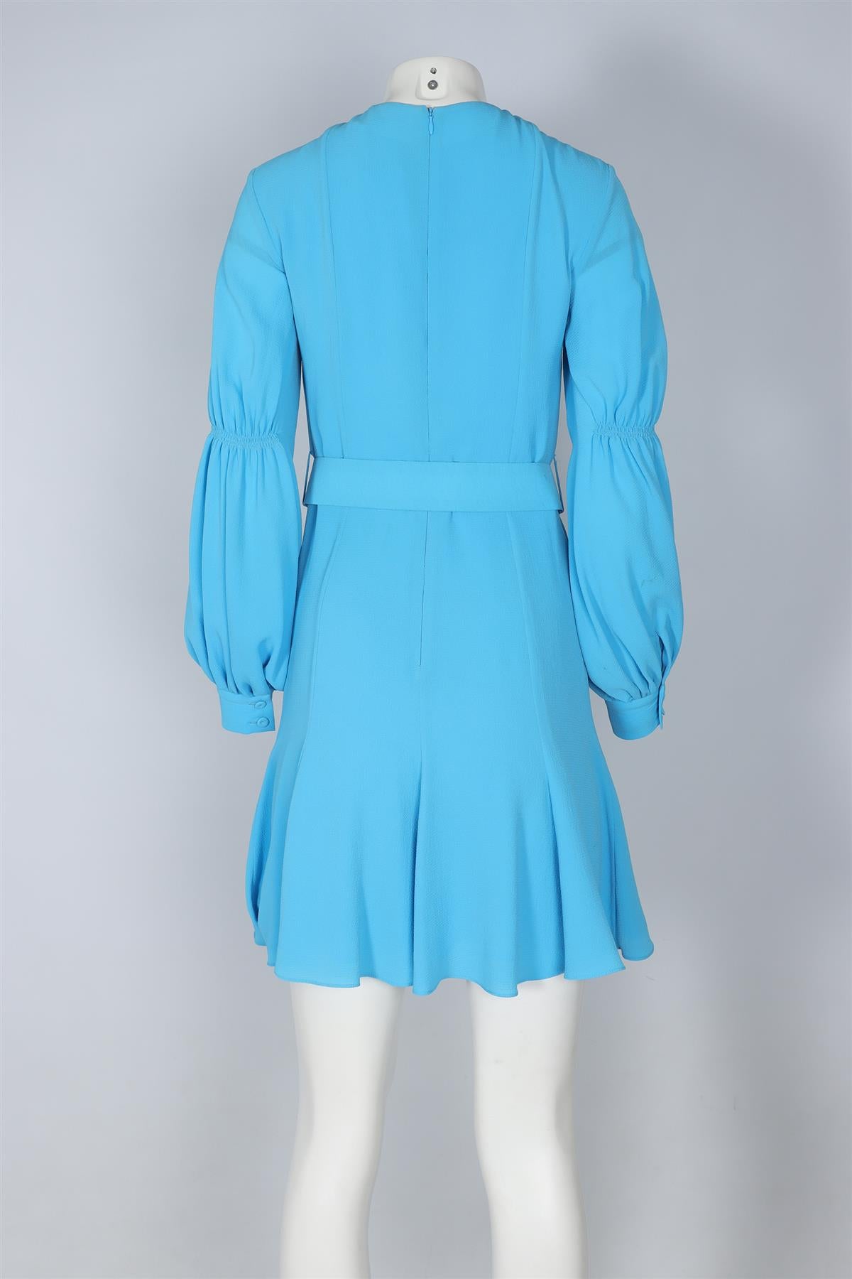 EMILIA WICKSTEAD BLUE CHIFFON MINI DRESS UK 10 US 6