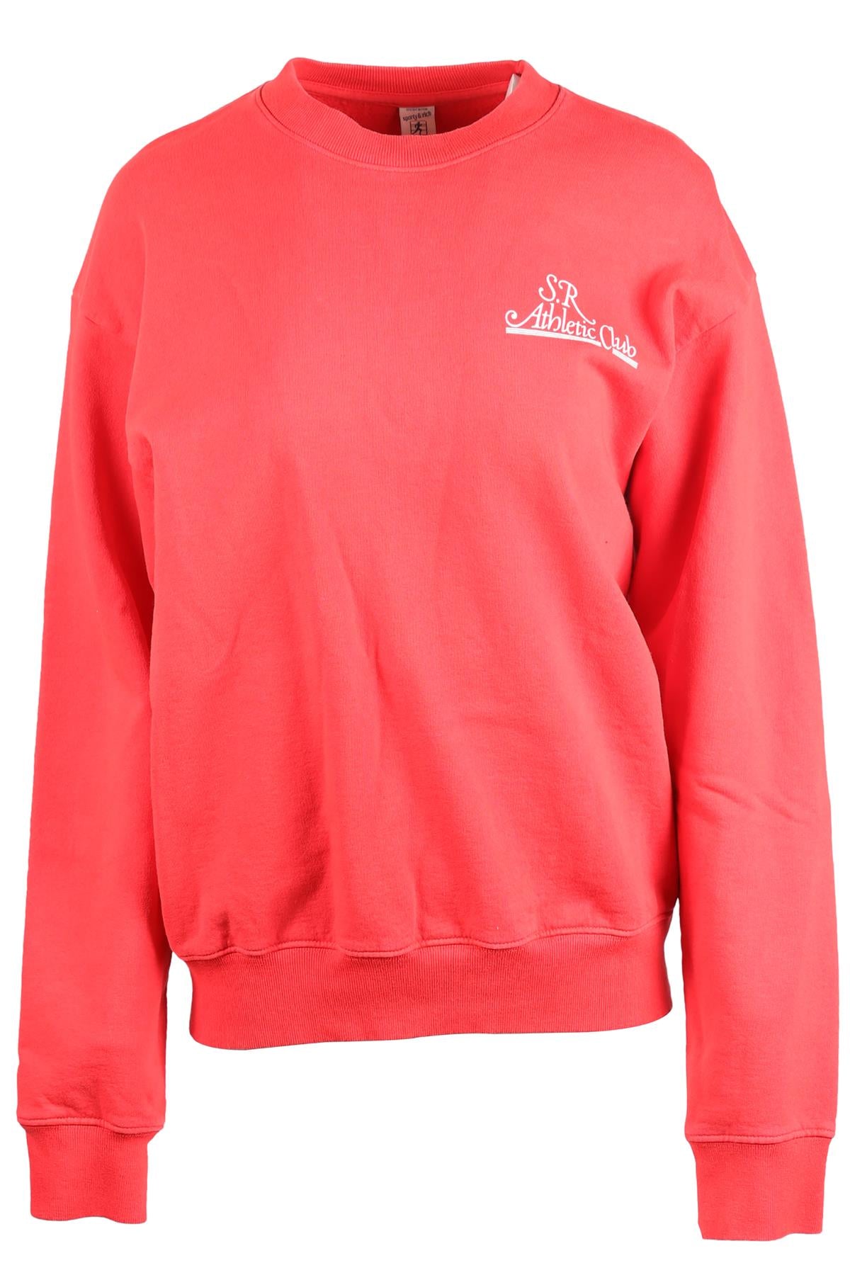 SPORTY & RICH RED COTTON SWEATER SMALL