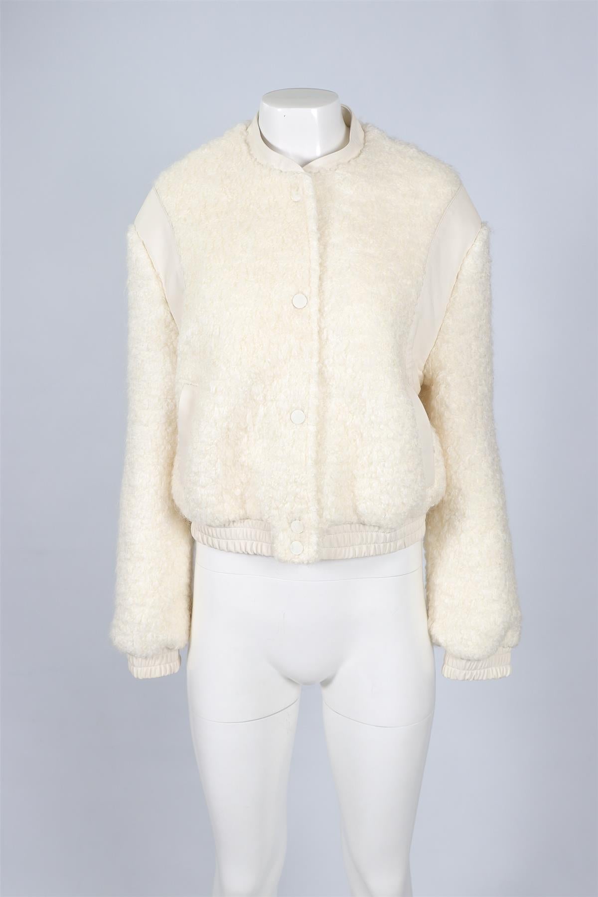 JANE AND TASH WHITE WOOL JACKET SMALL-MEDIUM
