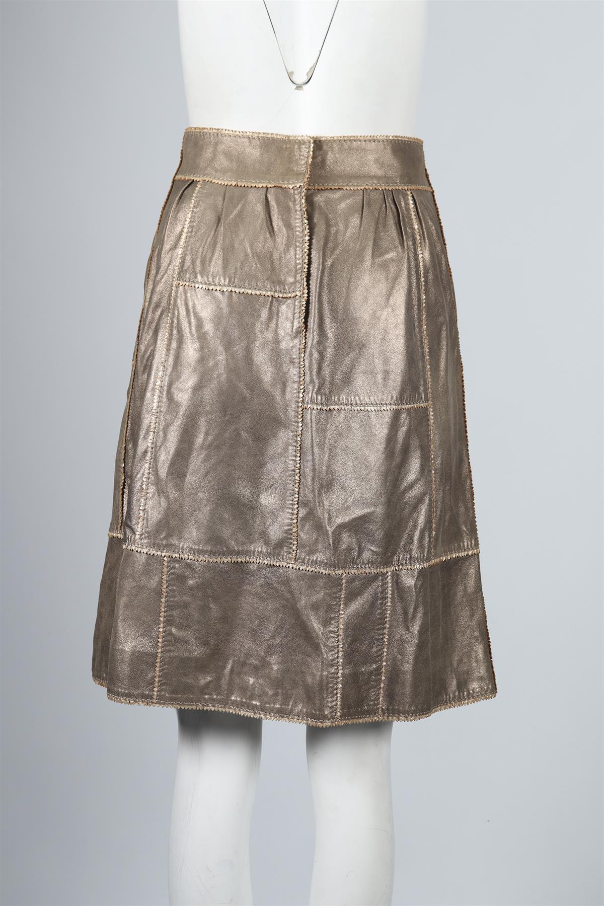 LOUIS VUITTON LEATHER MINI SKIRT FR 36 UK 8