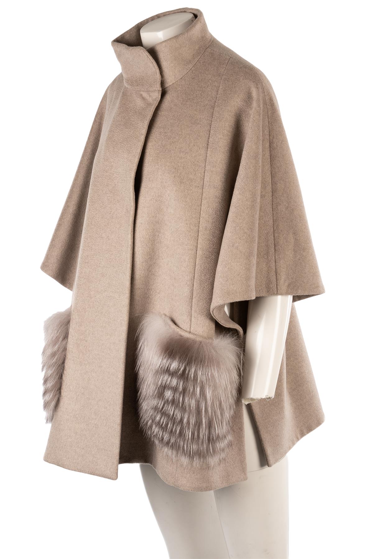 CINZIA ROCCA GREY WOOL COAT IT 40 UK 8