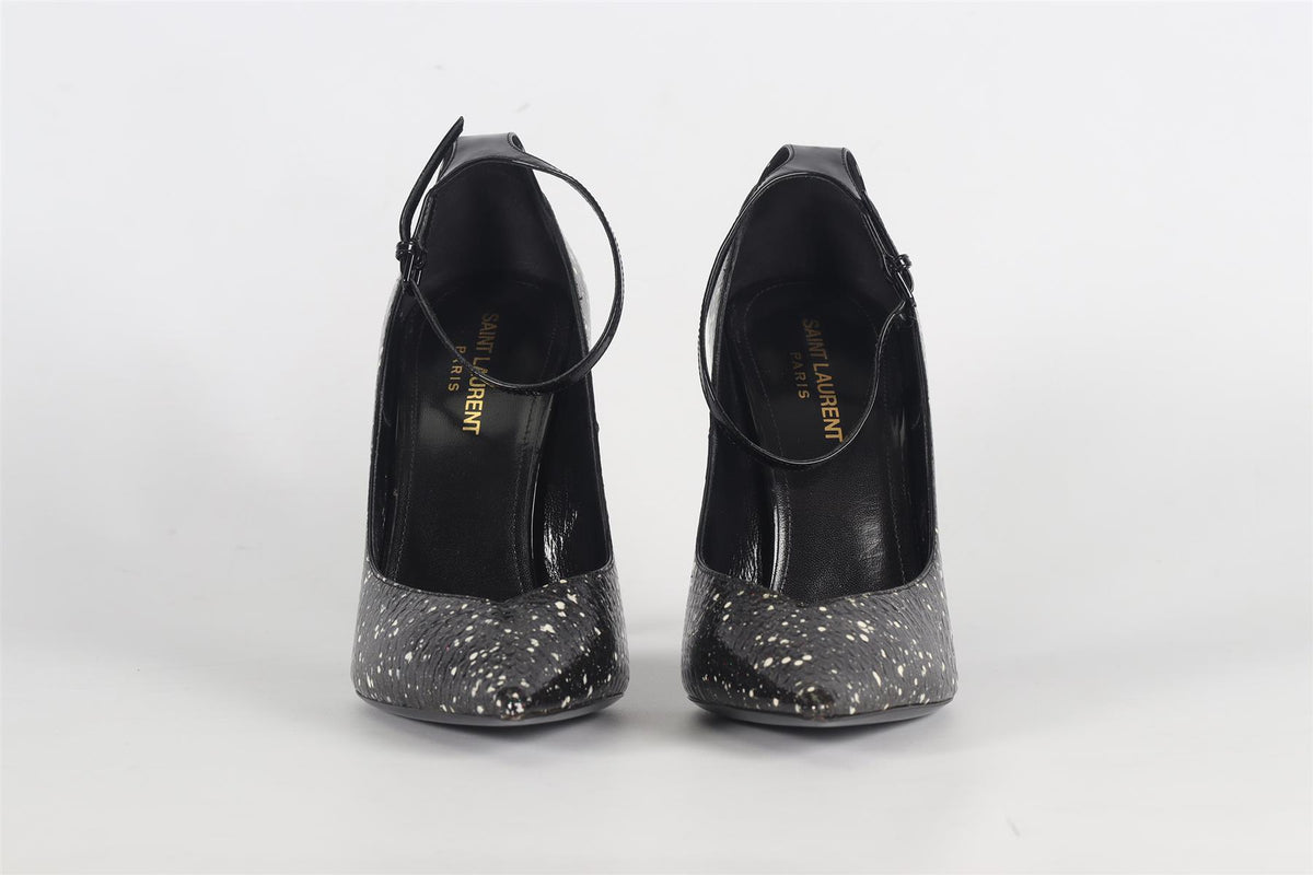 SNAKE EFFECT LEATHER PUMPS