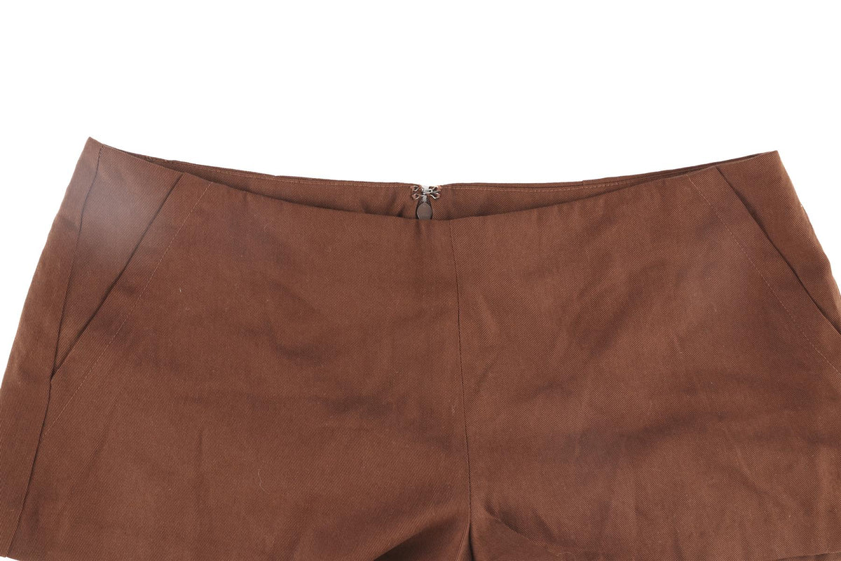 REFORMATION BROWN WOVEN SHORTS US 4 UK 8