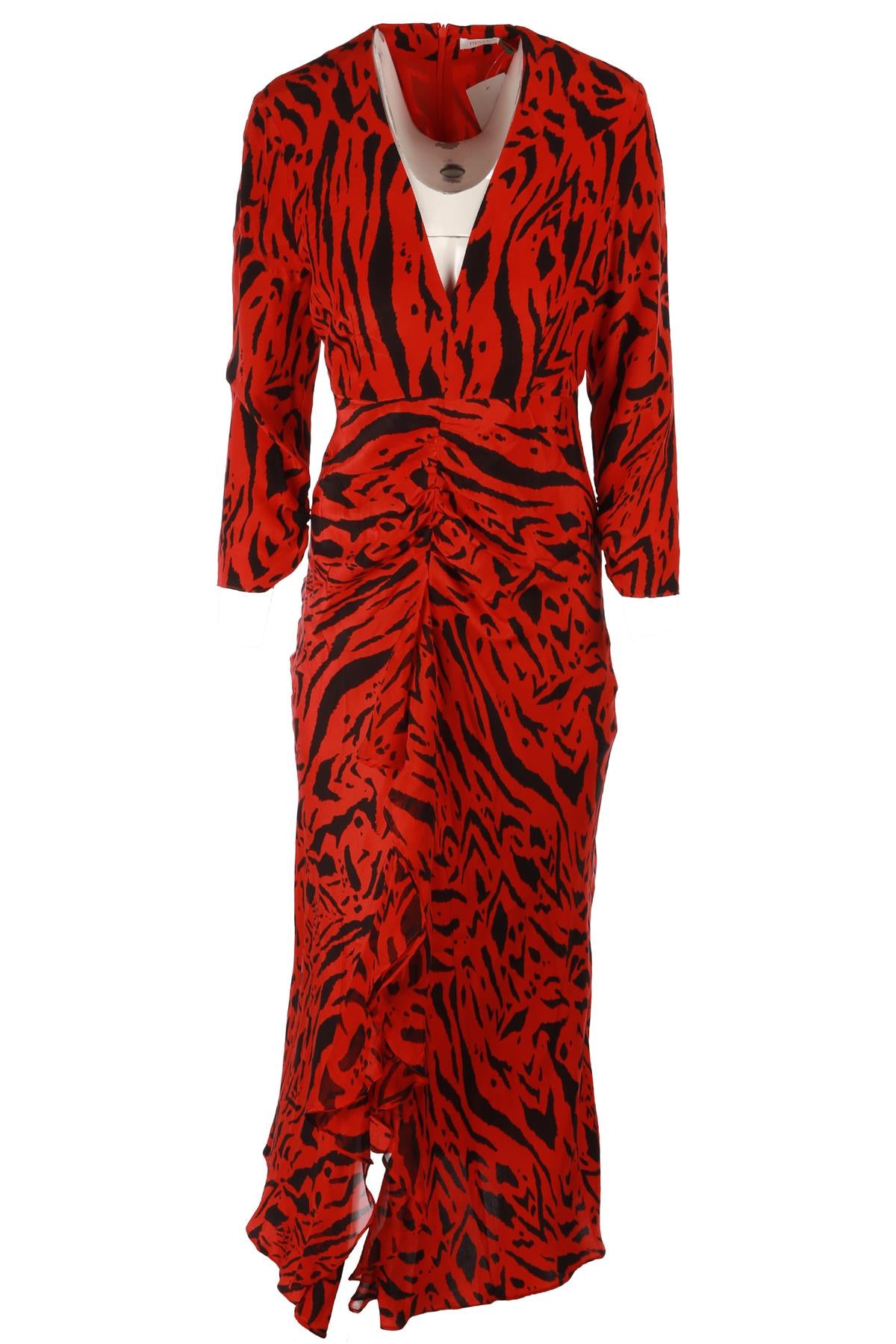 RED CREPE MAXI DRESS