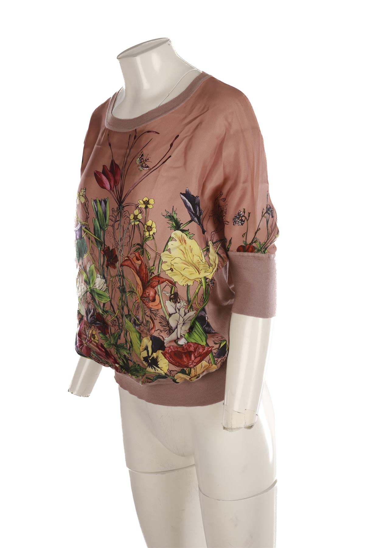 GUCCI PINK SILK TOP SMALL