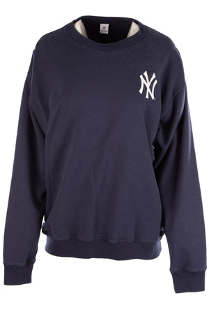 SPORTY & RICH + YANKEES NAVY COTTON SWEATSHIRT MEDIUM