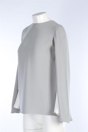 VALENTINO BLUE SILK TOP IT 42 UK 10