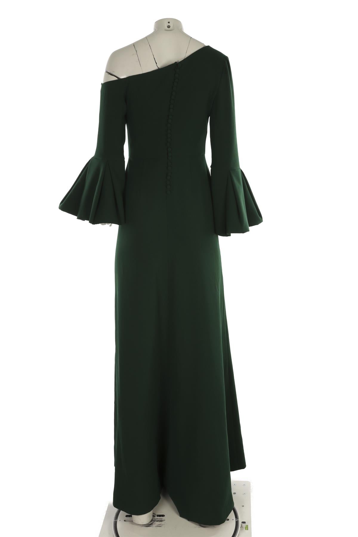 CELIA KRITHARIOTI ASYMMETRIC WOVEN MAXI DRESS UK 10