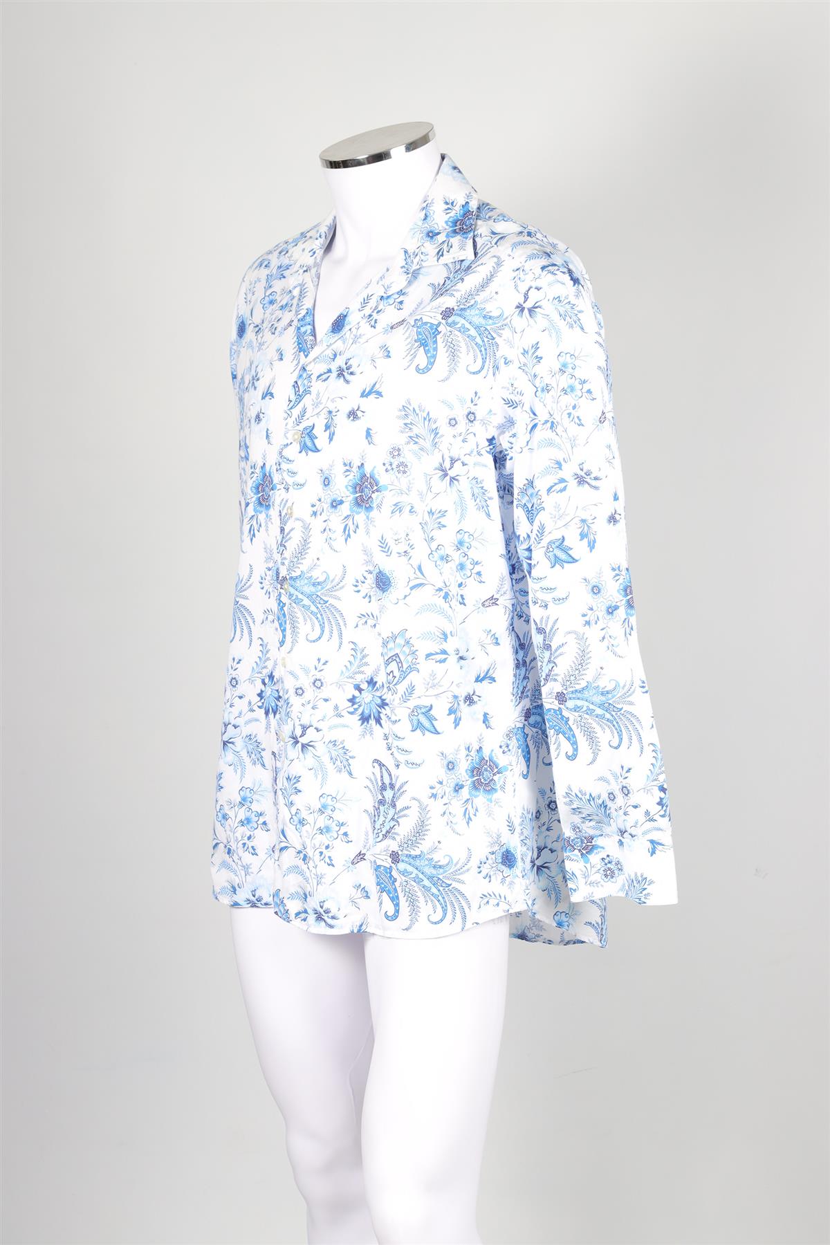 ETRO BLUE MEN'S COTTON SHIRT IT 44 UK/US CHEST 34