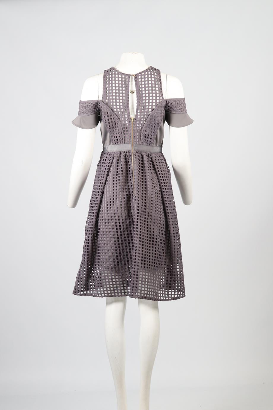 SELF-PORTRAIT CROCHET MINI DRESS UK 12