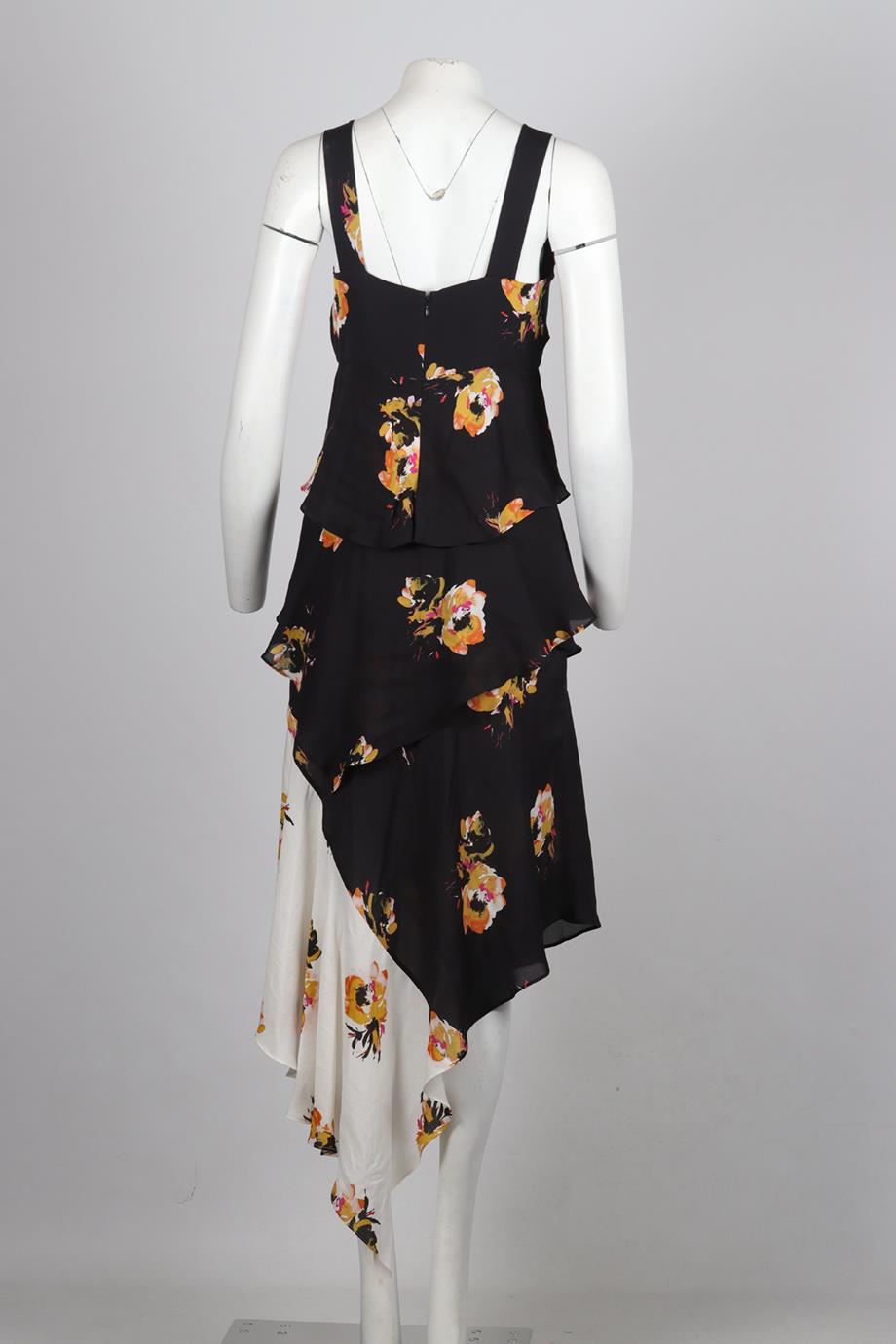 A.L.C. FLORAL PRINT SILK MAXI DRESS US 6 UK 10