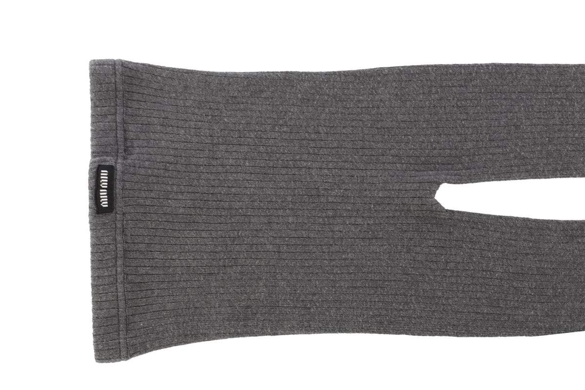 MIU MIU GREY COTTON TIGHTS MEDIUM