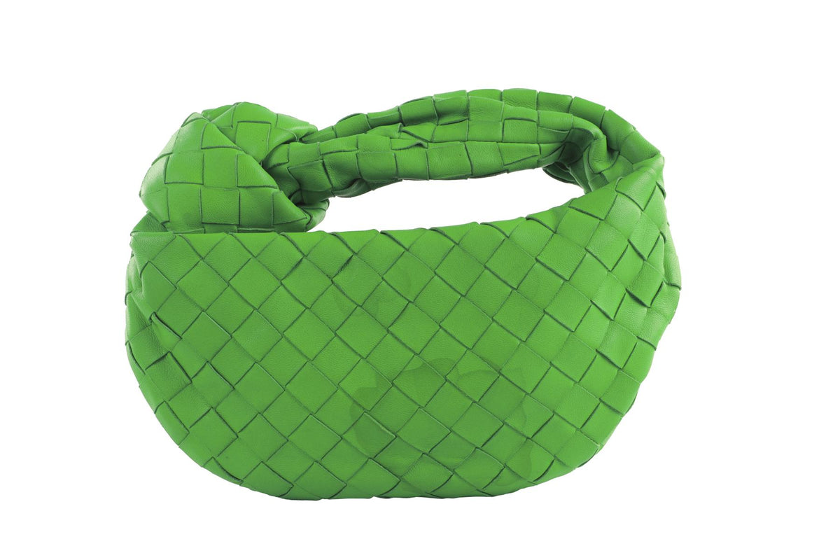 BOTTEGA VENETA GREEN JODIE MINI LEATHER BAG