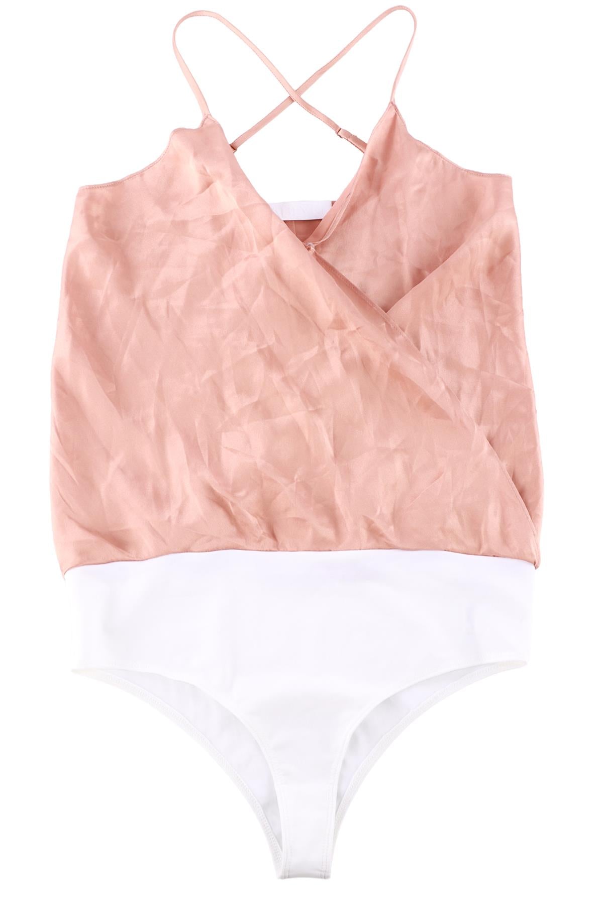 SABLYN PINK SILK BODYSUIT XSMALL