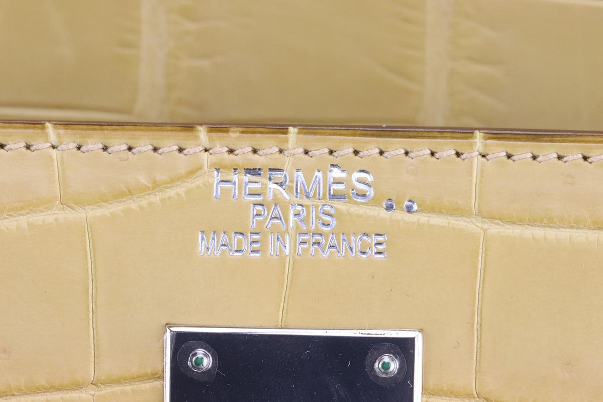 HERMÈS 2016 KELLY RETOURNE 35CM MATTE NILOTICUS CROCODILE LEATHER BAG
