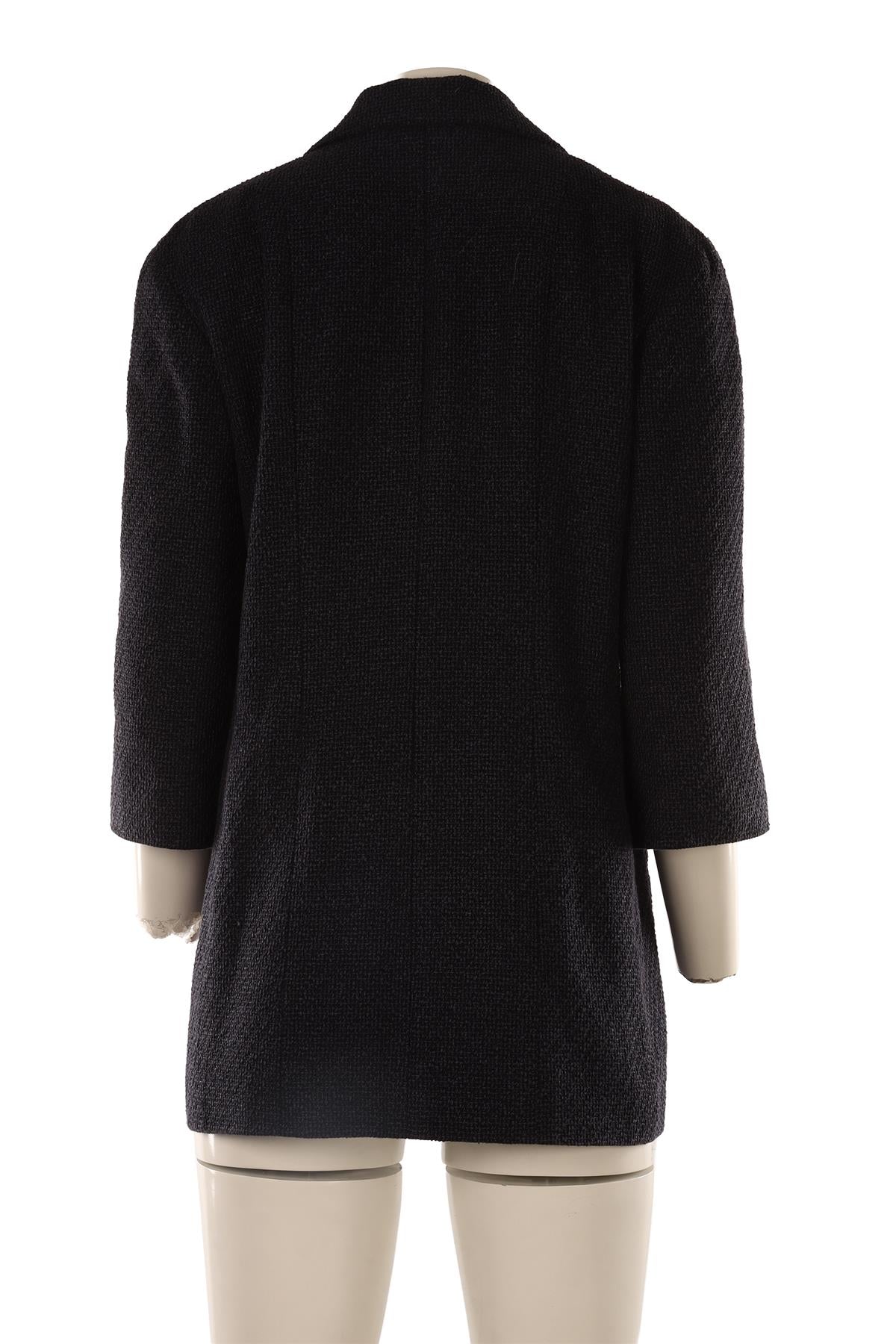 CHANEL NAVY 2012 COTTON BLAZER FR 44 UK 16
