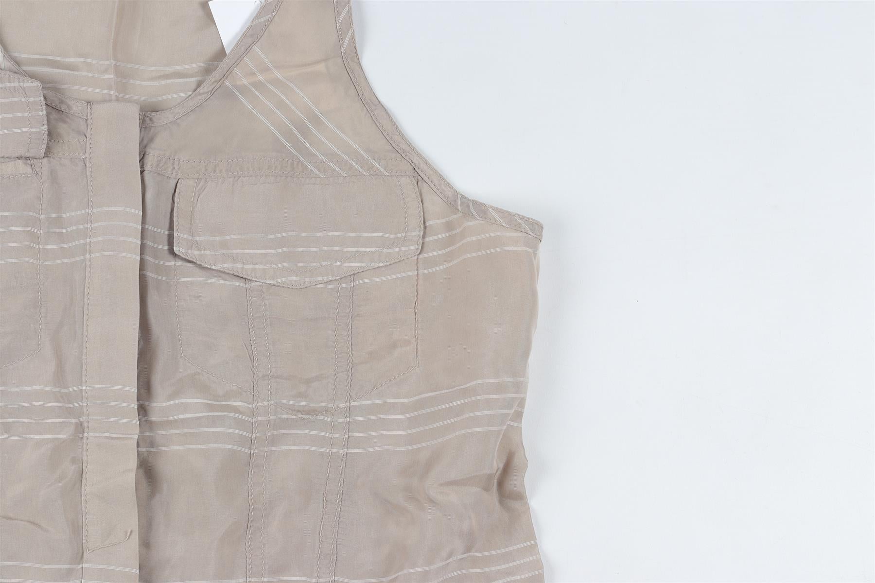 T BY ALEXANDER WANG TAUPE WOVEN PLAYSUIT XSMALL