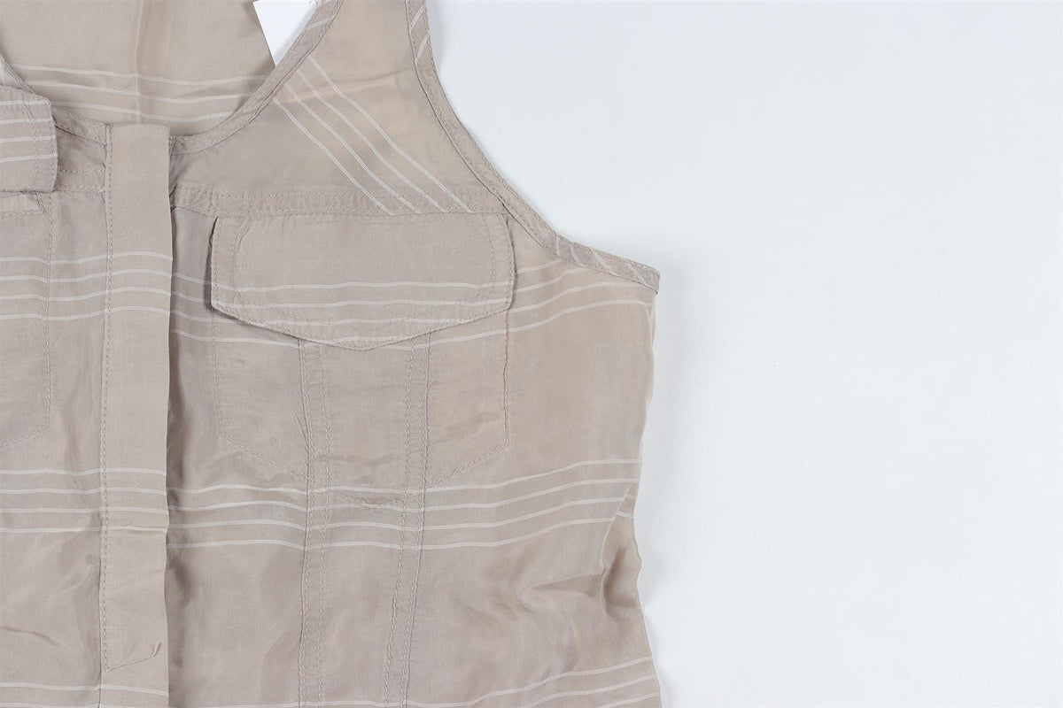 T BY ALEXANDER WANG TAUPE WOVEN PLAYSUIT XSMALL