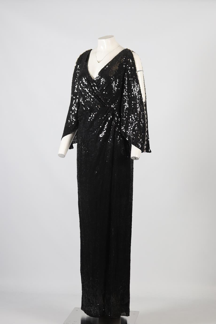JENNY PACKHAM SEQUIN AND TULLE MAXI DRESS UK 14