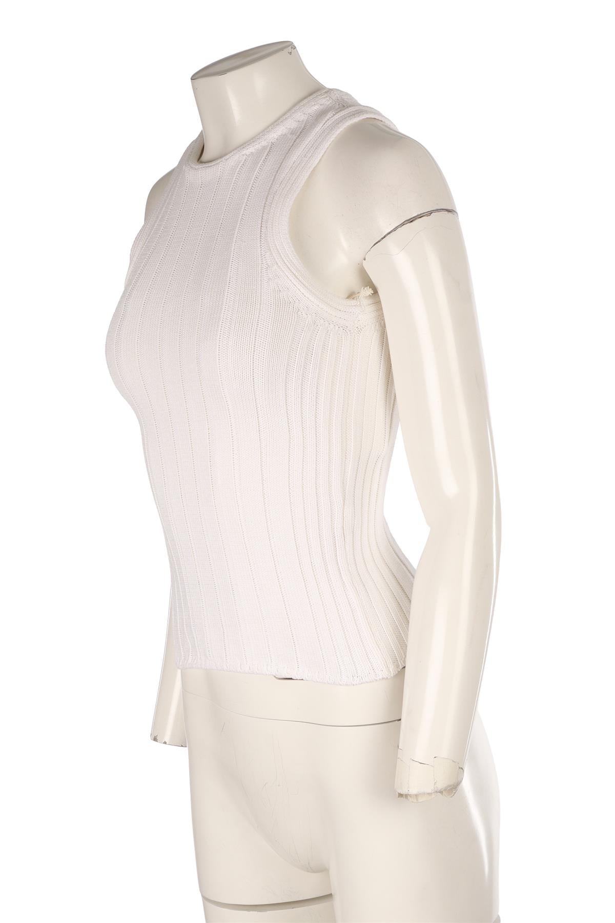 KHAITE WHITE COTTON TOP XSMALL