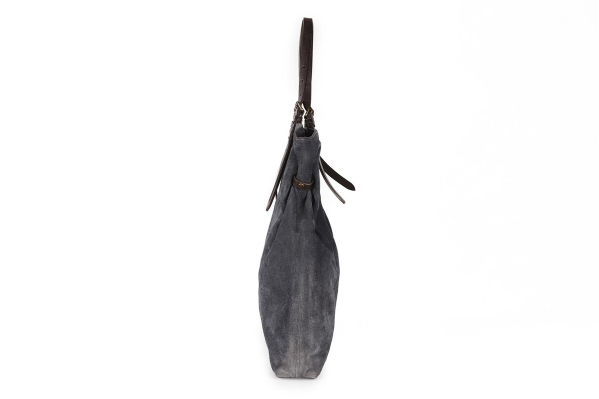 TOMAS MAIER NAVY SUEDE TOTE BAG