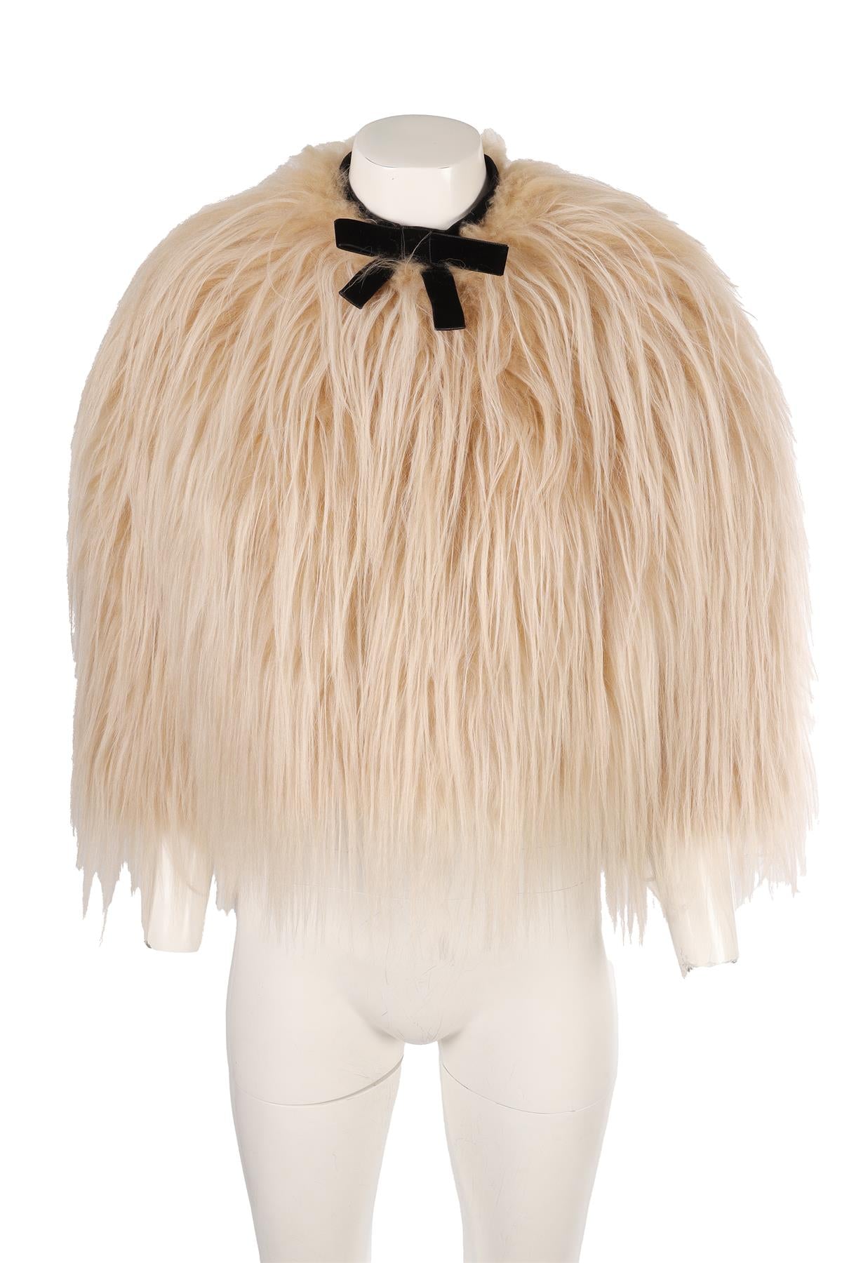 PRADA NUDE 2024 KIDASSIA FUR JACKET IT 42 UK 10