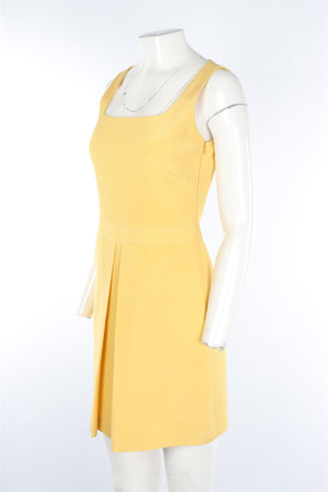 MOSCHINO CHEAP AND CHIC YELLOW COTTON MINI DRESS IT 40 UK 8