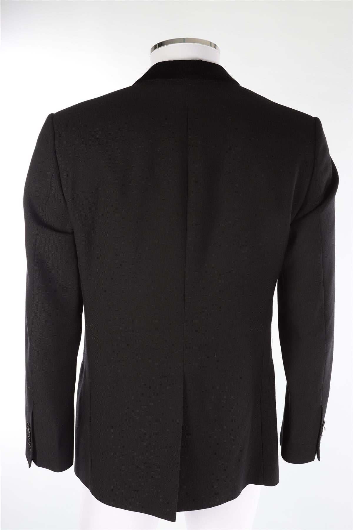 DOLCE & GABBANA BLACK MEN'S MARTINI WOOL BLAZER IT 50