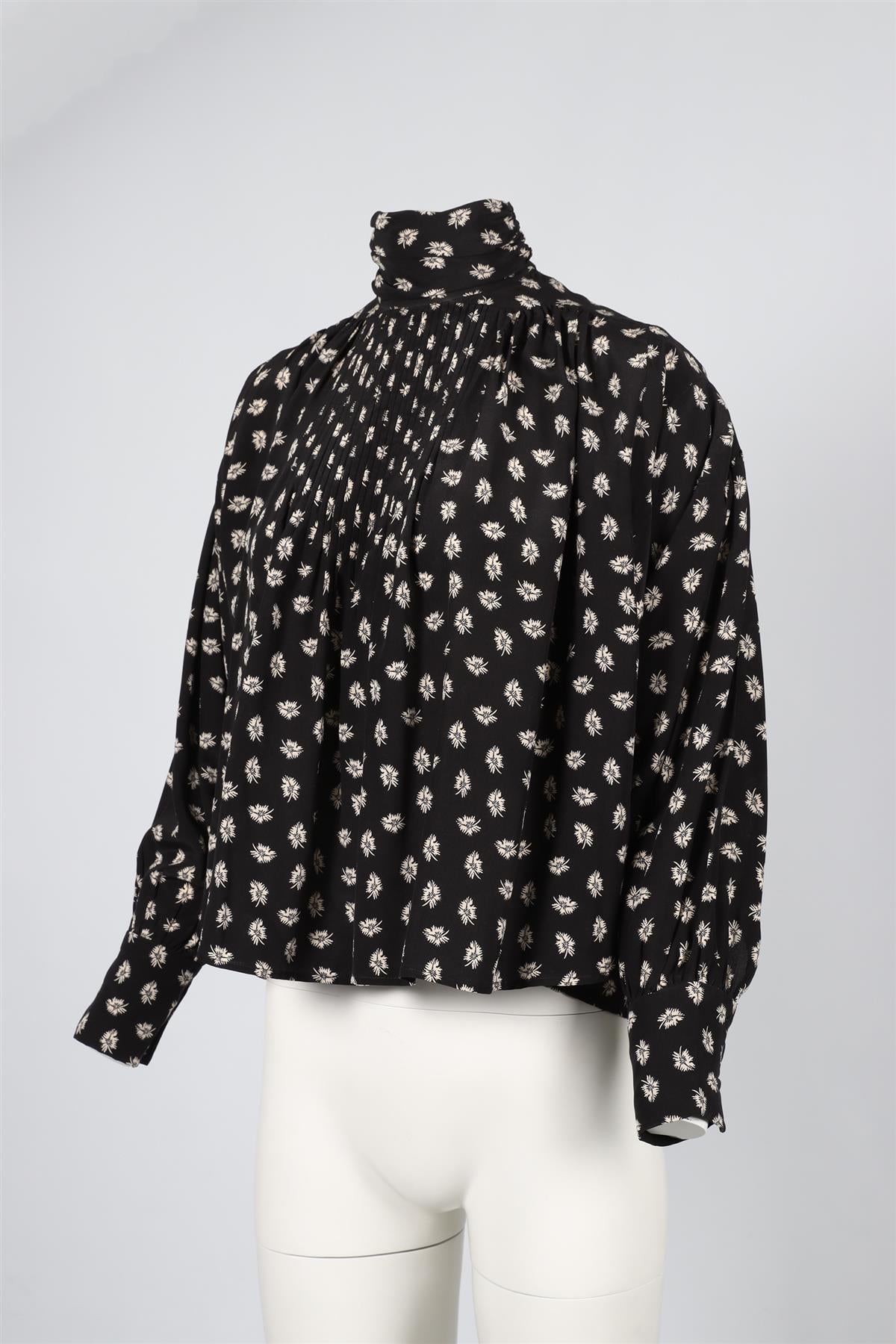 ISABEL MARANT BLACK SILK TOP FR 34 UK 6