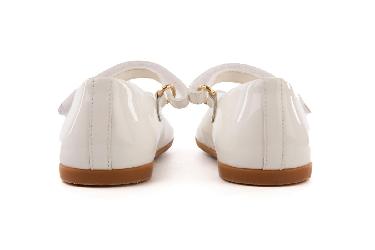 DOLCE & GABBANA WHITE KIDS GIRLS BALLET FLATS EU 20 UK 3 US 4
