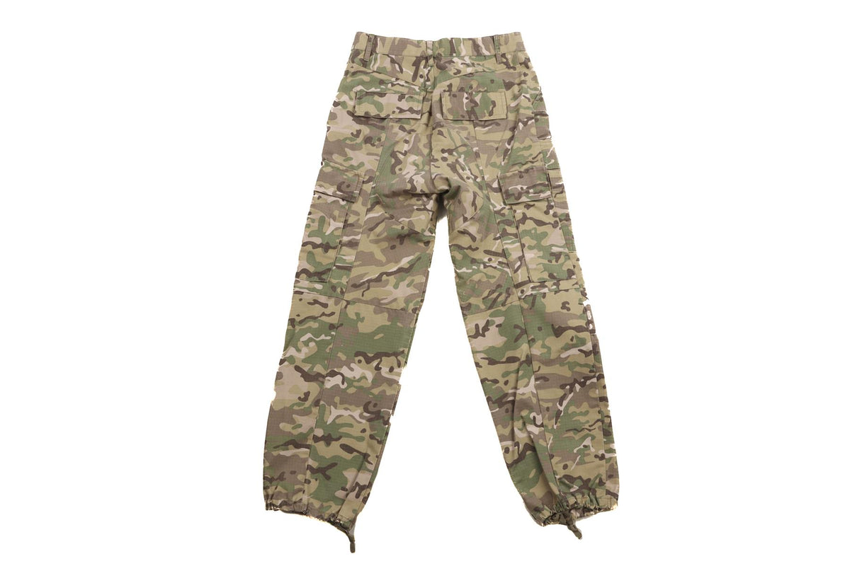 VETEMENTS GREEN COTTON TAPERED PANTS MEDIUM