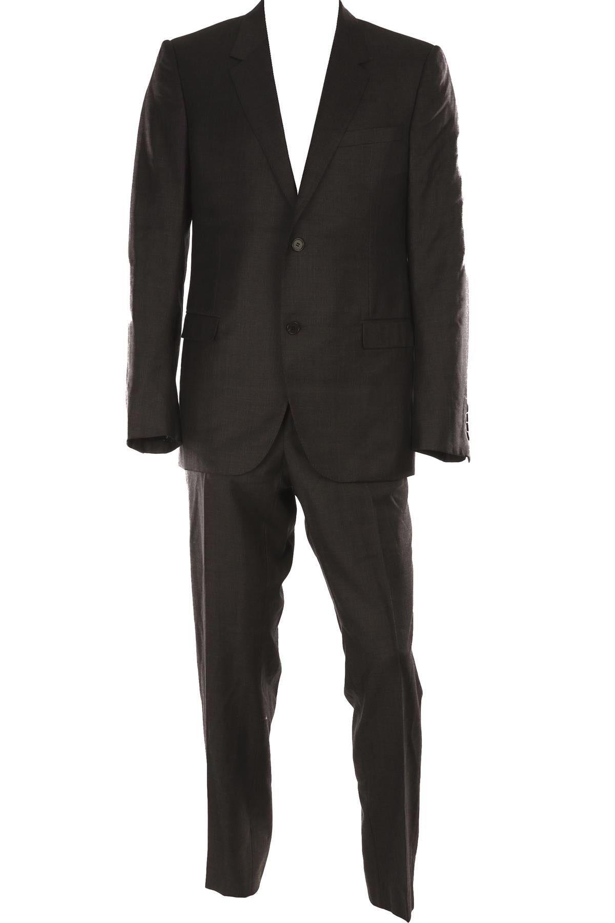 LANVIN GREY MEN'S WOOL TWO PIECE SUIT XLARGE