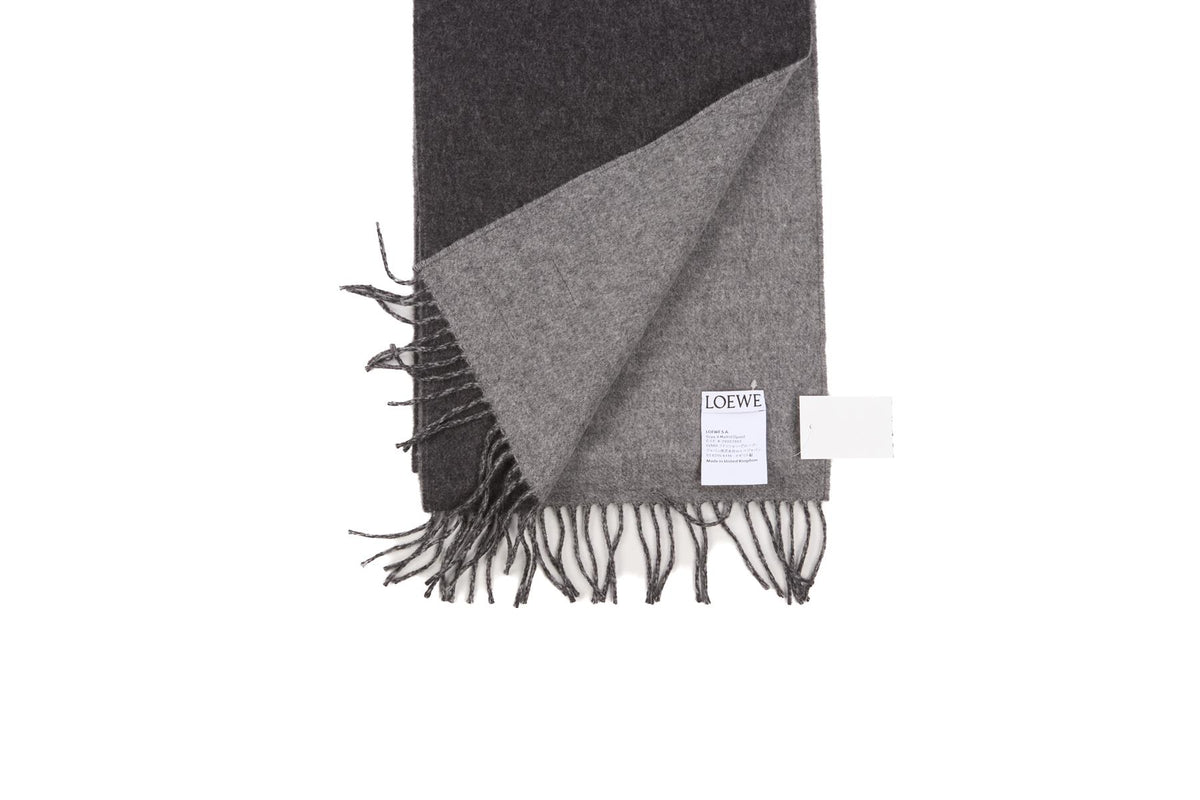 LOEWE GREY ANAGRAM WOOL SCARF