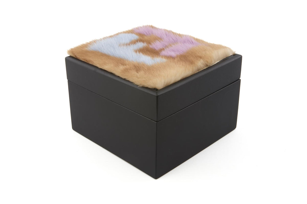 FENDI BLACK MINK FUR TRINKET BOX