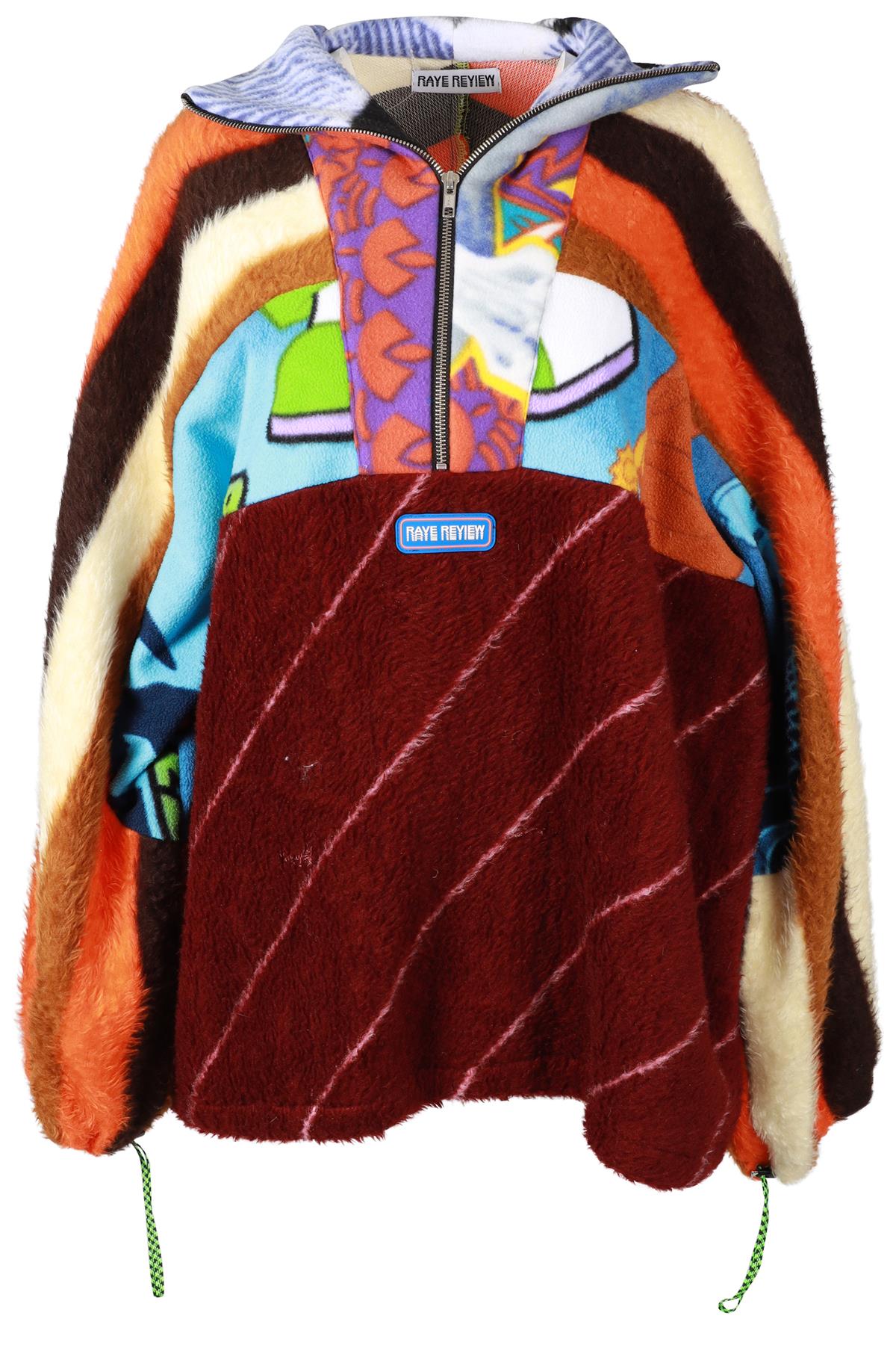RAVE REVIEW MULTICOLOUR FLEECE SWEATSHIRT EU 38 UK 10