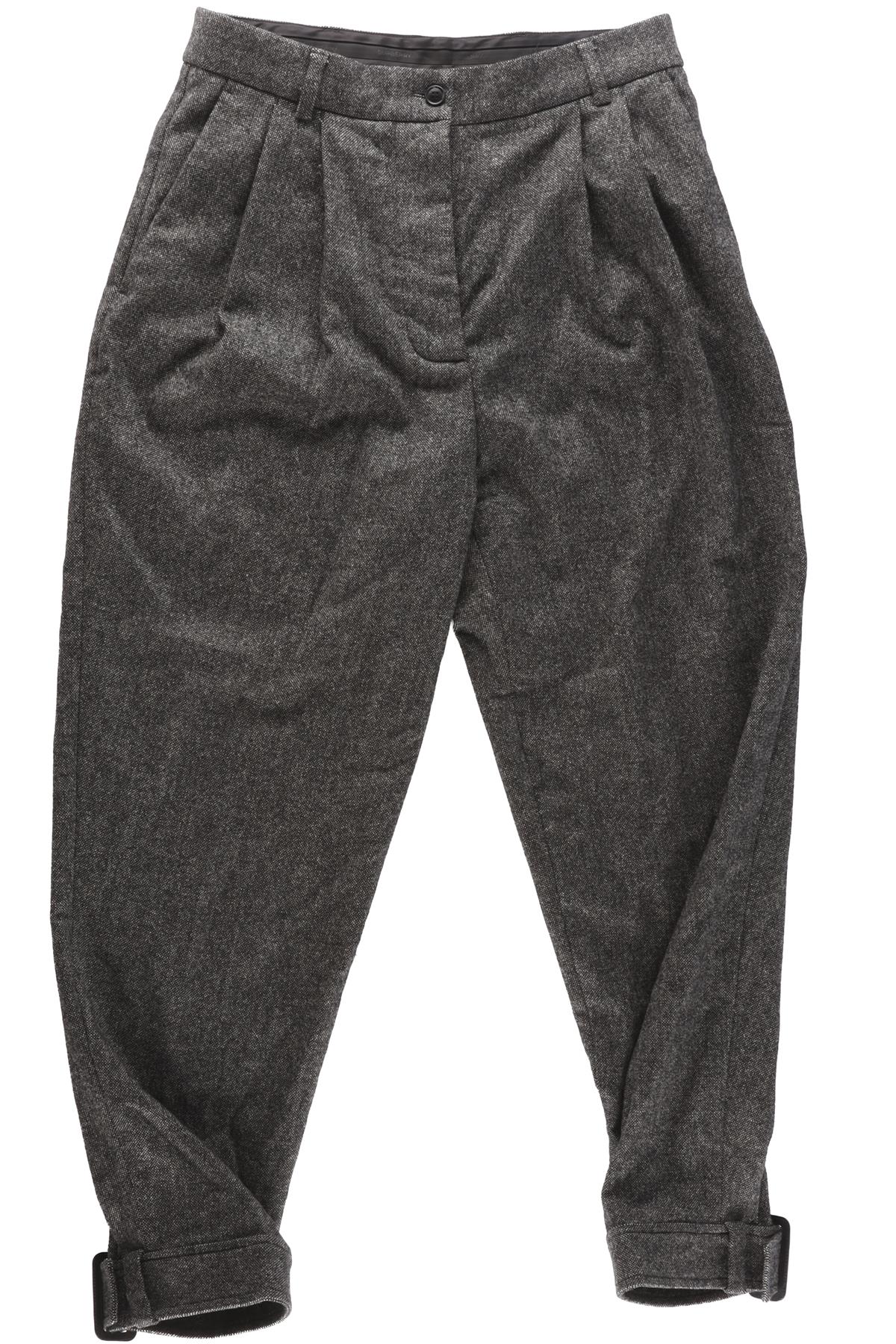 BURBERRY GREY WOOL TAPERED PANTS UK 6
