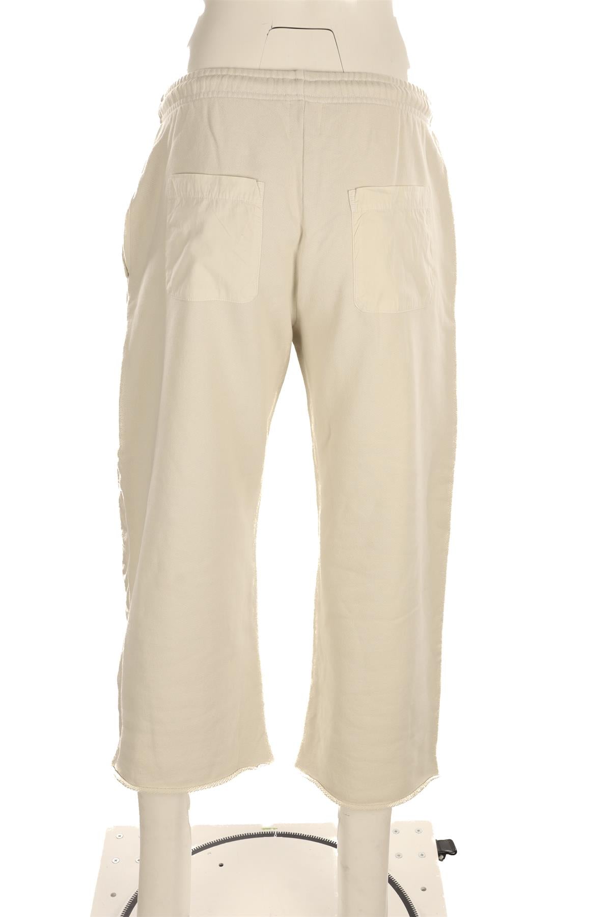 LESET ECRU COTTON WIDE LEG PANTS SMALL