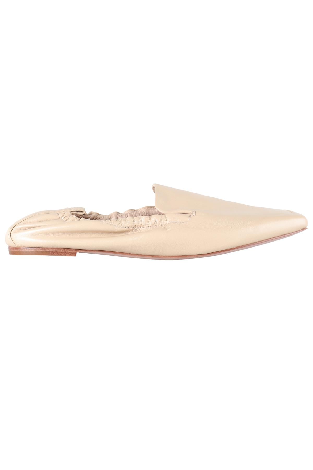 PORTE & PAIRE BEIGE LEATHER LOAFERS EU 38.5 UK 5.5 US 8.5