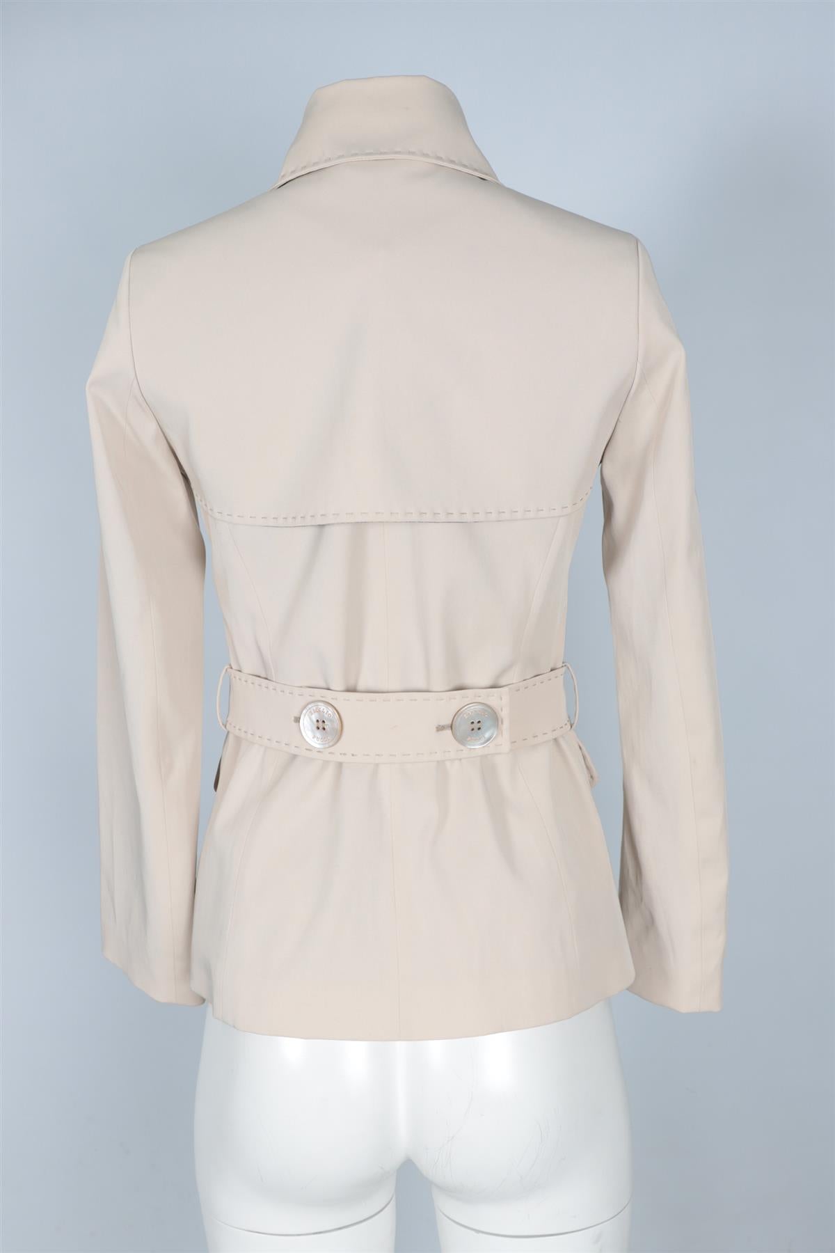 EMILIO PUCCI BEIGE WOVEN JACKET IT 38 UK 6