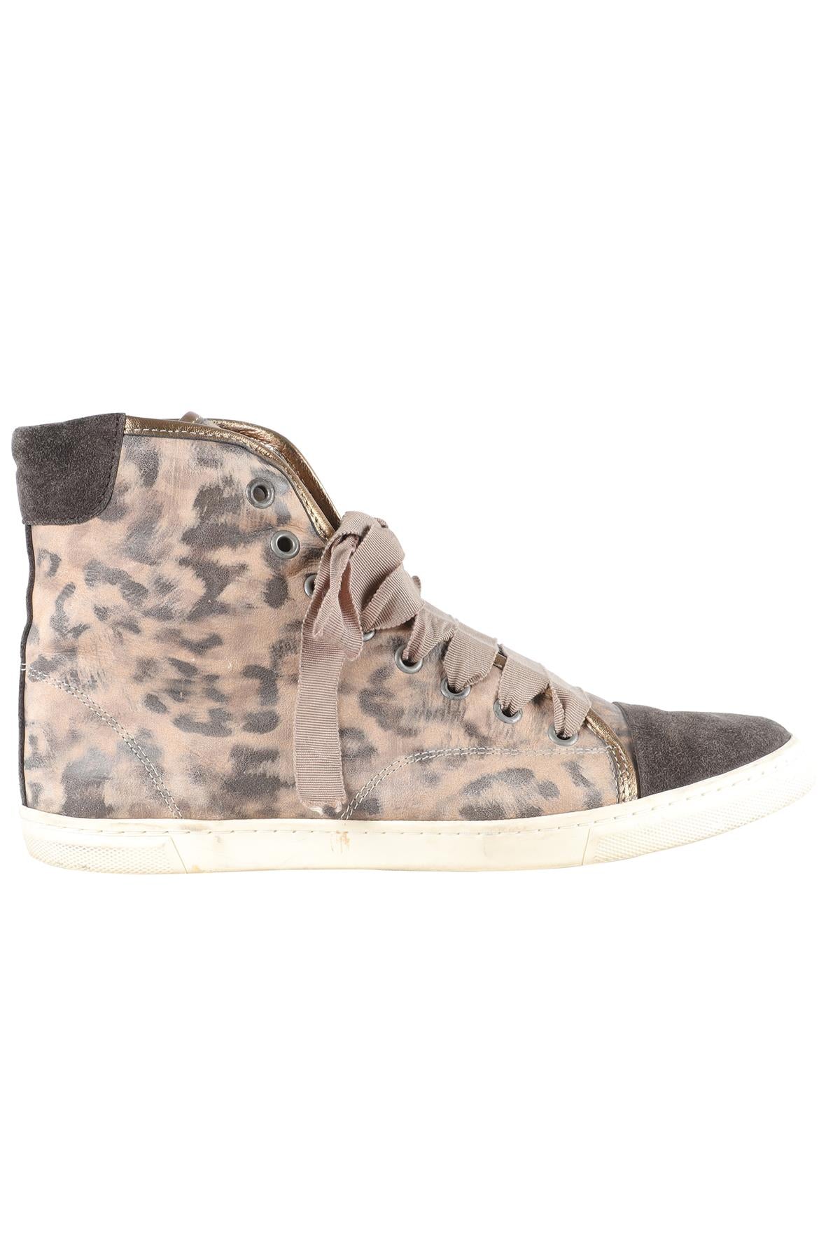 LANVIN BROWN NUBUCK SNEAKERS EU 39 UK 6, US 9