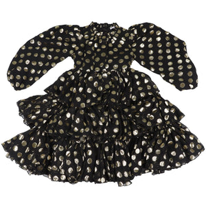 DOLCE & GABANNA BLACK KIDS GIRLS SILK DRESS 5 YEARS