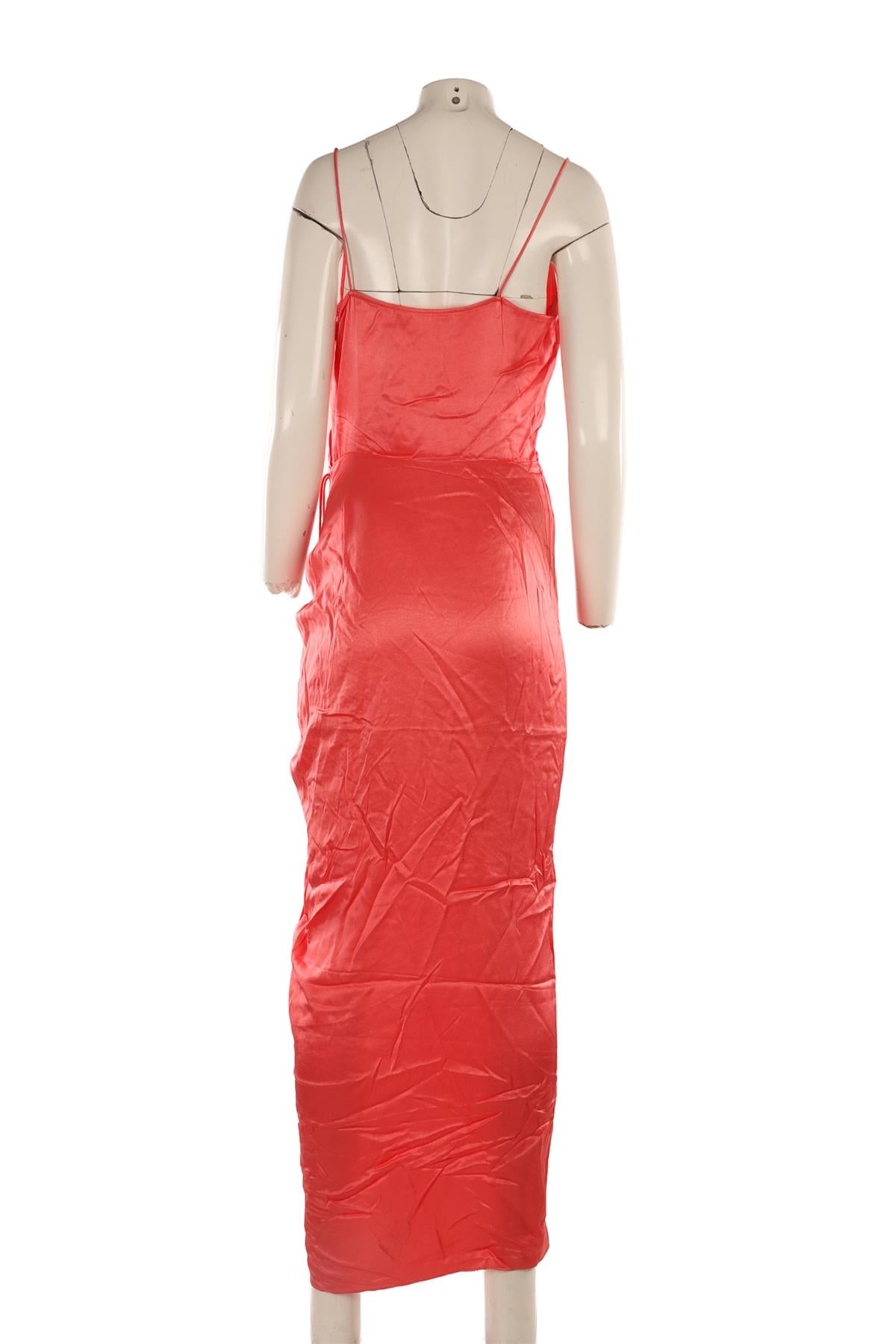 VERONICA BEARD PINK SATIN MAXI DRESS US 8 UK 12