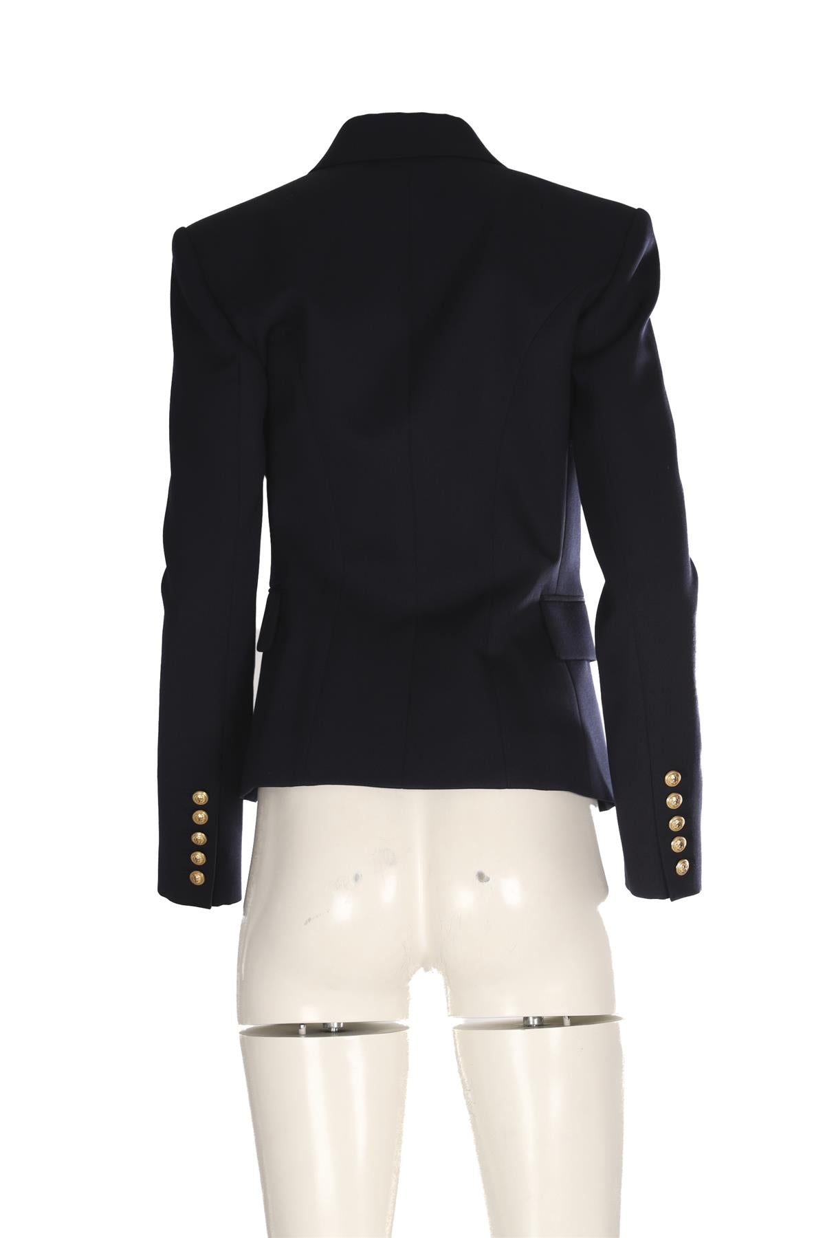 BALMAIN NAVY WOOL BLAZER FR 38 UK 10
