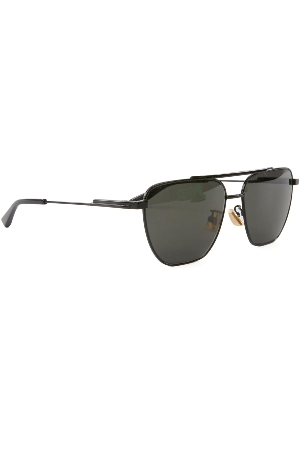 BOTTEGA VENETA BLACK D FRAME METAL SUNGLASSES