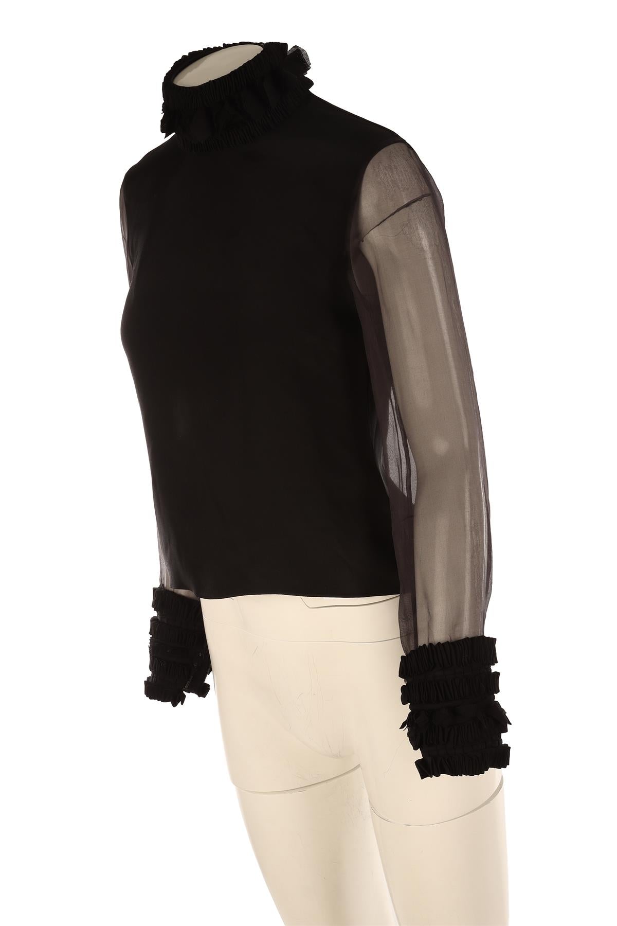 ROKSANDA BLACK SILK TOP SMALL